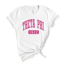 Load image into Gallery viewer, Theta Phi Alpha T-Shirt | Theta Phi Large Established Shirt | Theta Phi Alpha Sorority Gift Idea - Kite and Crest
