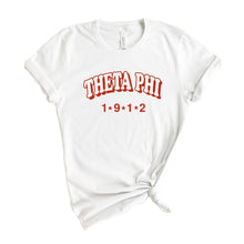 Load image into Gallery viewer, Theta Phi Alpha T-shirt - Theta Phi Red Arch Tee - Kite and Crest
