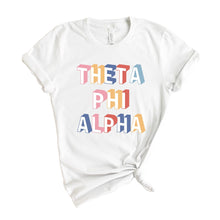 Load image into Gallery viewer, Theta Phi Alpha T-Shirt | Theta Phi Retro Shirt | Theta Phi Alpha Sorority Gift Idea - Kite and Crest
