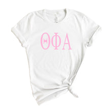 Load image into Gallery viewer, Theta Phi Alpha Very Pink Sorority T-Shirt Shirt Tee - Kite and Crest
