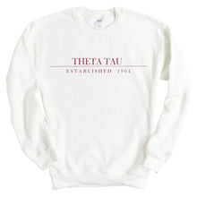 Load image into Gallery viewer, Theta Tau Boyfriend Sweatshirt - Fraternity Crewneck Sweatshirt - Kite and Crest
