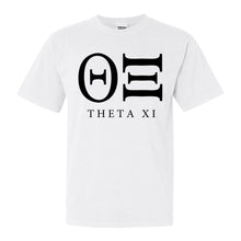 Load image into Gallery viewer, Theta Xi Block Letter Comfort Colors T-Shirt - Fraternity Tee - Kite and Crest
