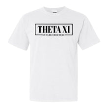 Load image into Gallery viewer, Theta Xi Fraternal Block Comfort Colors T-Shirt - Fraternity Tee - Kite and Crest
