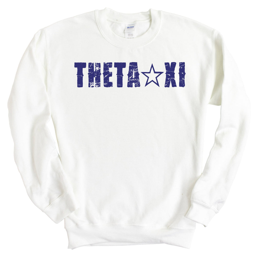 Theta Xi Fraternal Star Sweatshirt - Fraternity Crewneck Sweatshirt - Kite and Crest