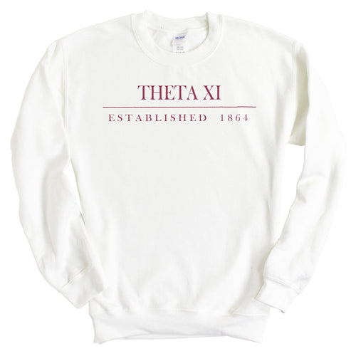 Theta Xi Old Fashioned Vintage Sweatshirt - Fraternity Crewneck Sweatshirt - Kite and Crest