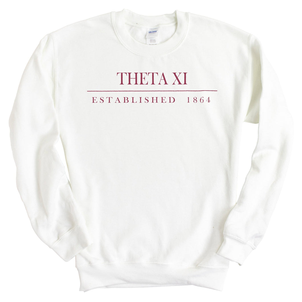 Theta Xi Old Fashioned Vintage Sweatshirt - Fraternity Crewneck Sweatshirt - Kite and Crest