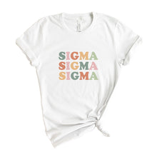 Load image into Gallery viewer, Tri Sigma - Sigma Sigma Sigma Bright and Colorful Sorority T-Shirt Shirt Tee - Kite and Crest
