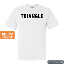 Load image into Gallery viewer, Triangle Basic Black Letters Comfort Colors T-Shirt - Fraternity Tee - Kite and Crest

