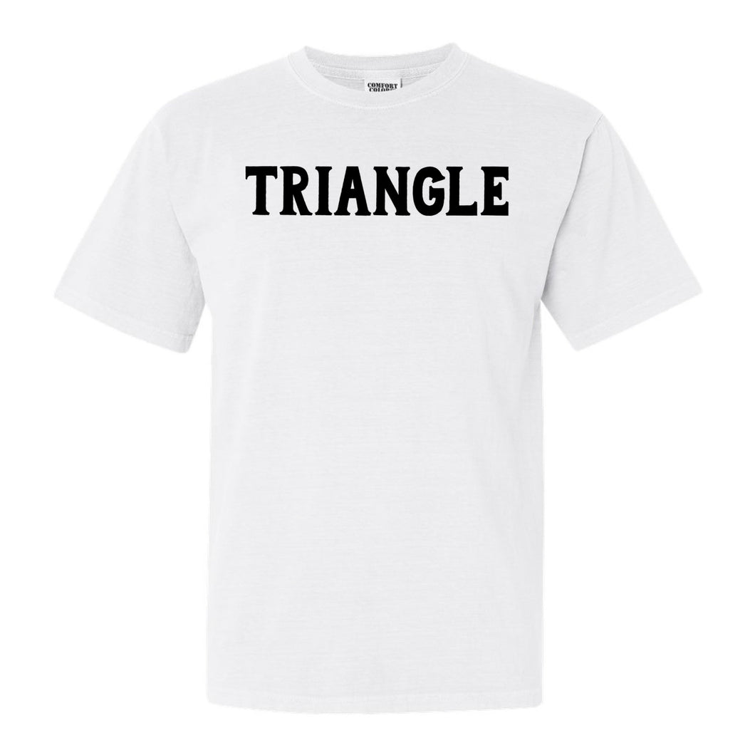 Triangle Basic Black Letters Comfort Colors T-Shirt - Fraternity Tee - Kite and Crest
