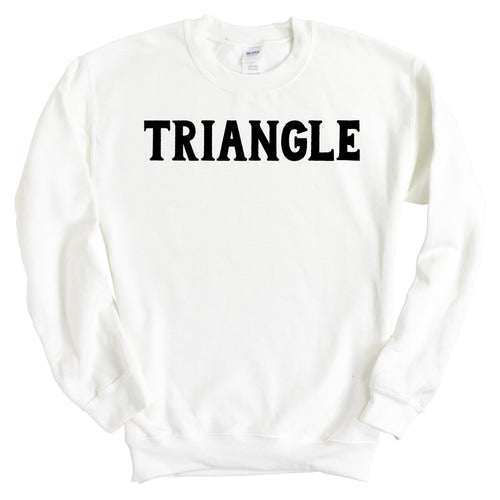 Triangle Basic Black Letters Sweatshirt - Fraternity Crewneck Sweatshirt - Kite and Crest