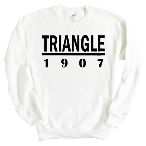 Triangle Black Letter Sweatshirt - Fraternity Crewneck Sweatshirt - Kite and Crest