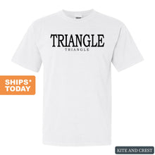 Load image into Gallery viewer, Triangle Block Letter Comfort Colors T-Shirt - Fraternity Tee - Kite and Crest

