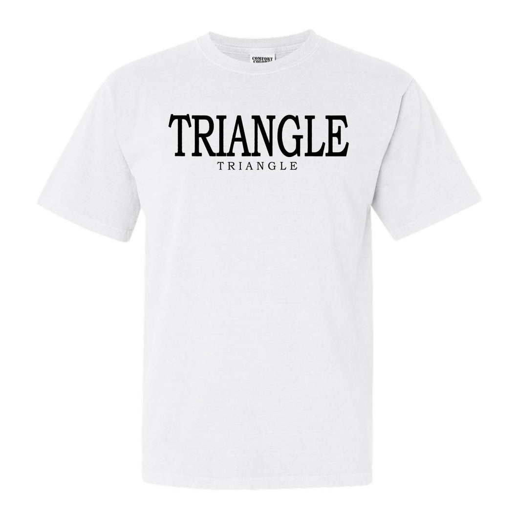 Triangle Block Letter Comfort Colors T-Shirt - Fraternity Tee - Kite and Crest