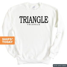 Load image into Gallery viewer, Triangle Block Letter Sweatshirt - Fraternity Crewneck Sweatshirt - Kite and Crest
