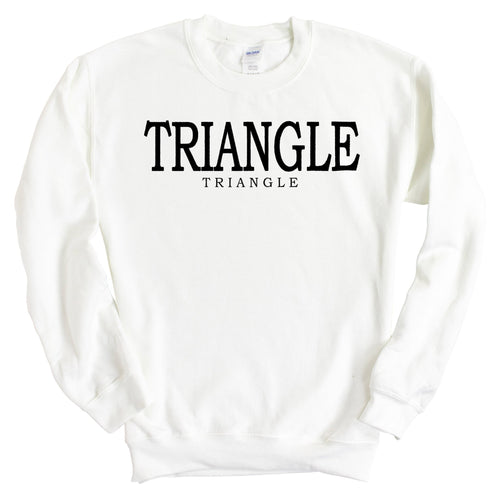 Triangle Block Letter Sweatshirt - Fraternity Crewneck Sweatshirt - Kite and Crest