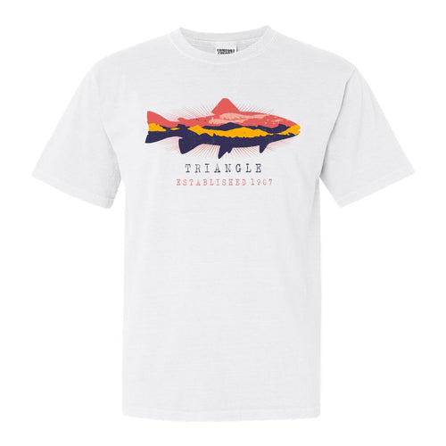 Triangle Fishing Comfort Colors T-Shirt - Fraternity Tee - Kite and Crest