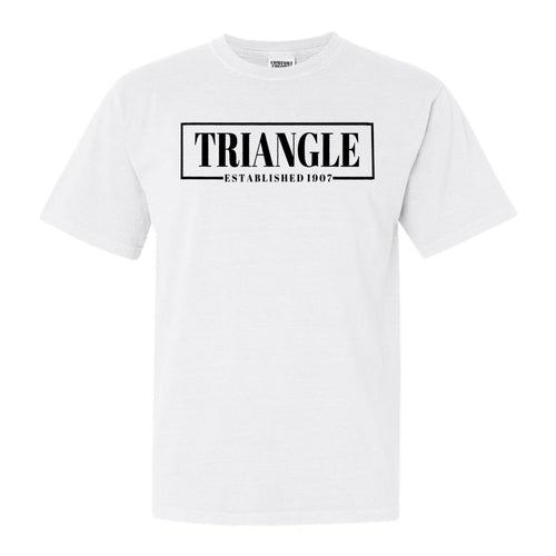 Triangle Fraternal Block Comfort Colors T-Shirt - Fraternity Tee - Kite and Crest