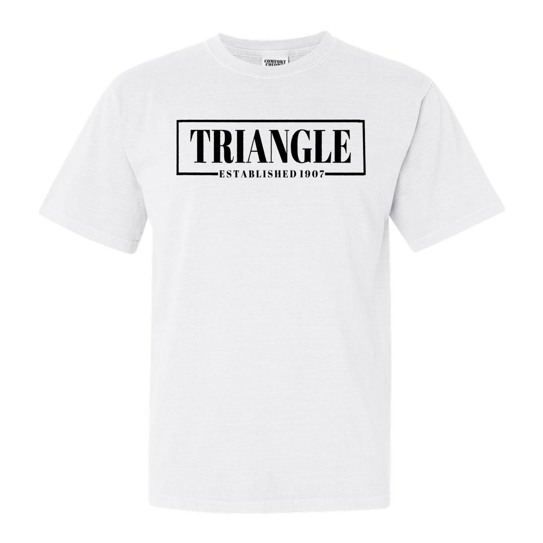 Triangle Fraternal Block Comfort Colors T-Shirt - Fraternity Tee - Kite and Crest