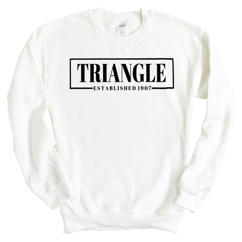 Triangle Fraternal Block Sweatshirt - Fraternity Crewneck Sweatshirt - Kite and Crest