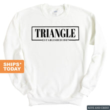 Load image into Gallery viewer, Triangle Fraternal Block Sweatshirt - Fraternity Crewneck Sweatshirt - Kite and Crest
