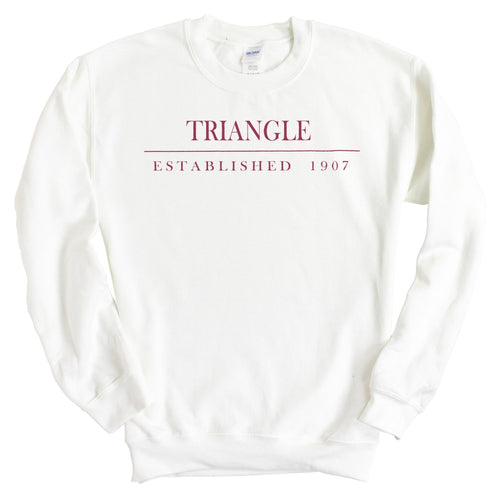 Triangle Old Fashioned Vintage Sweatshirt - Fraternity Crewneck Sweatshirt - Kite and Crest