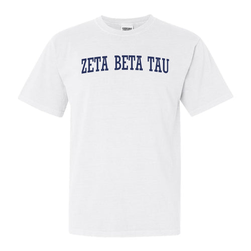 Zeta Beta Tau Comfort Colors T-Shirt - Zeta Beta Tau Intrinsic Lettered Shirt - Kite and Crest