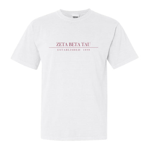 Zeta Beta Tau Comfort Colors T-Shirt - Zeta Beta Tau Old Fashioned Vintage Shirt - Kite and Crest