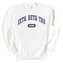 Load image into Gallery viewer, Zeta Beta Tau Sweatshirt - Zeta Beta Tau Fraternal Arch Crewneck Sweatshirt - Kite and Crest
