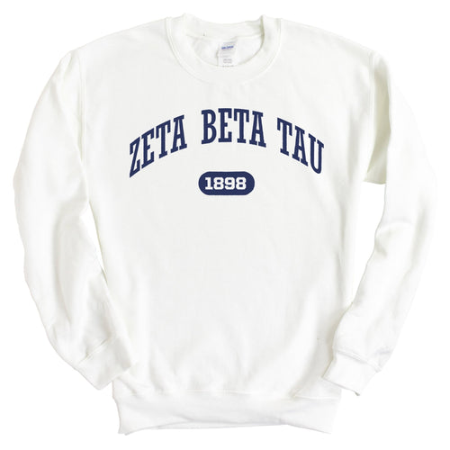 Zeta Beta Tau Sweatshirt - Zeta Beta Tau Fraternal Arch Crewneck Sweatshirt - Kite and Crest