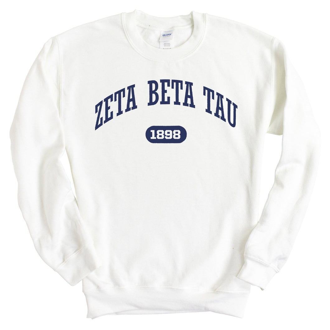 Zeta Beta Tau Sweatshirt - Zeta Beta Tau Fraternal Arch Crewneck Sweatshirt - Kite and Crest