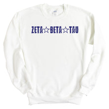 Load image into Gallery viewer, Zeta Beta Tau Sweatshirt - Zeta Beta Tau Fraternal Star Crewneck Sweatshirt - Kite and Crest
