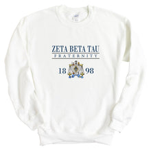 Load image into Gallery viewer, Zeta Beta Tau Sweatshirt - Zeta Beta Tau Large Crest Crewneck Sweatshirt - Kite and Crest
