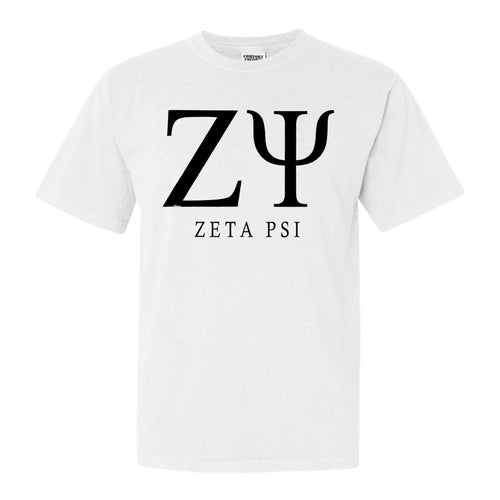 Zeta Psi Comfort Colors T-Shirt - Zete Block Letter Shirt - Kite and Crest