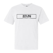 Load image into Gallery viewer, Zeta Psi Comfort Colors T-Shirt - Zete Fraternal Block Shirt - Kite and Crest
