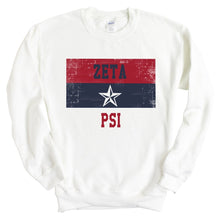 Load image into Gallery viewer, Zeta Psi Sweatshirt - Zete Colorful Stripe Crewneck Sweatshirt - Kite and Crest
