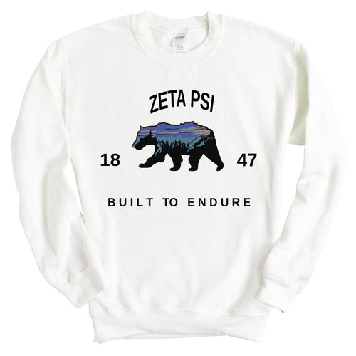 Zeta Psi Sweatshirt - Zete Fraternal Bear Crewneck Sweatshirt - Kite and Crest