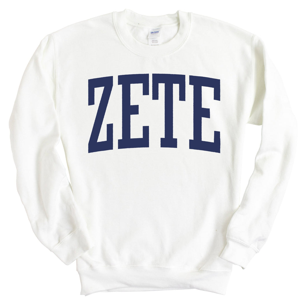 Zeta Psi Sweatshirt - Zete Intrinsic Lettered Crewneck Sweatshirt - Kite and Crest