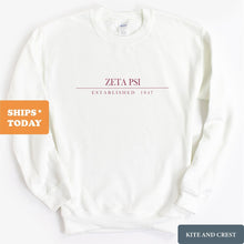 Load image into Gallery viewer, Zeta Psi Sweatshirt - Zete Old Fashioned Vintage Crewneck Sweatshirt - Kite and Crest
