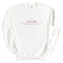 Load image into Gallery viewer, Zeta Psi Sweatshirt - Zete Old Fashioned Vintage Crewneck Sweatshirt - Kite and Crest
