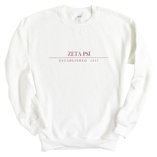 Zeta Psi Sweatshirt - Zete Old Fashioned Vintage Crewneck Sweatshirt - Kite and Crest