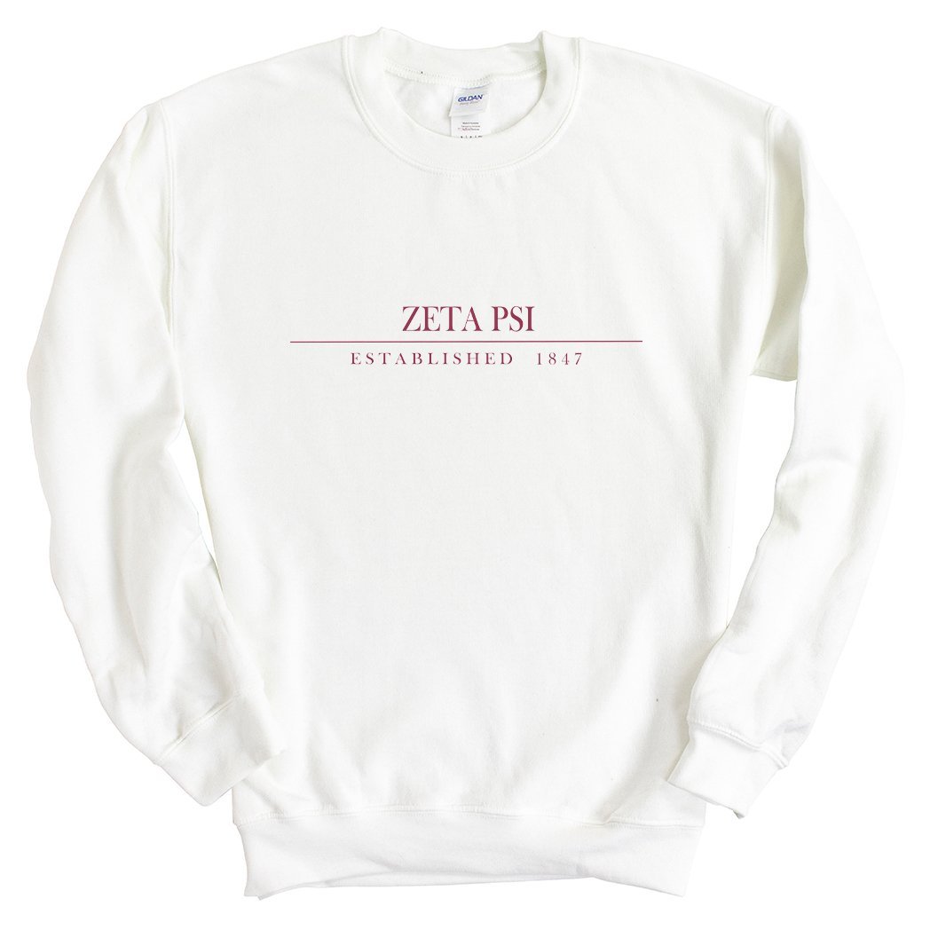Zeta Psi Sweatshirt - Zete Old Fashioned Vintage Crewneck Sweatshirt - Kite and Crest