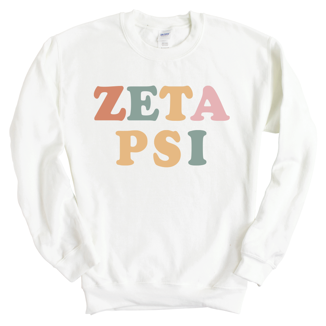 Sweatshirt - Bright and Colorful Crewneck Sweatshirt